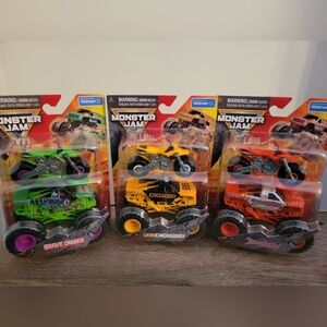 Monster Jam Bike Sets-Grave Digger, Digatron, and Thunderoarus